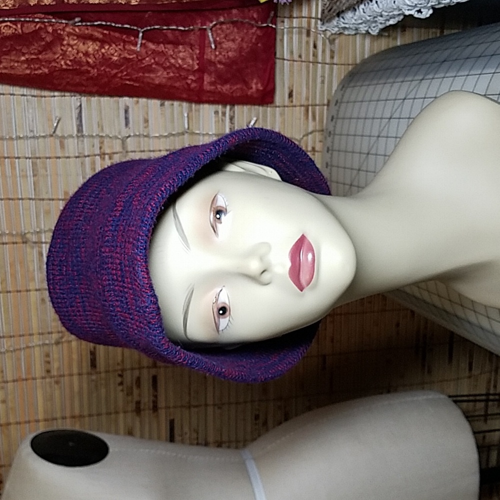Gorgeous Blue and Burgundy Heavyweight Hat